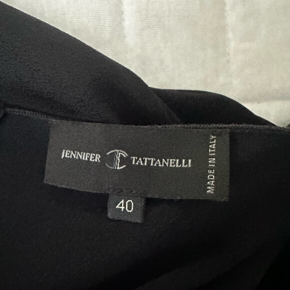 JENNIFER TATTANELLI Womens Dress 40 US 4 Black Shift Cocktail Quiet Luxury - Picture 5 of 11